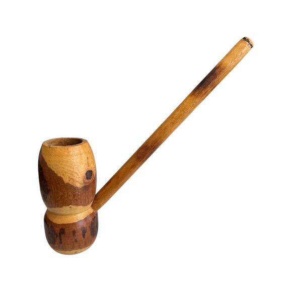 Hand Carved Wooden Missouri Meerschaum Pipe - Picture 1 of 10